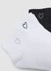 Five-pack of white and black ankle socks in stretch cotton blend_1