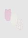 Newborn girls' multicolour pure cotton bodysuit tripack with designs_1