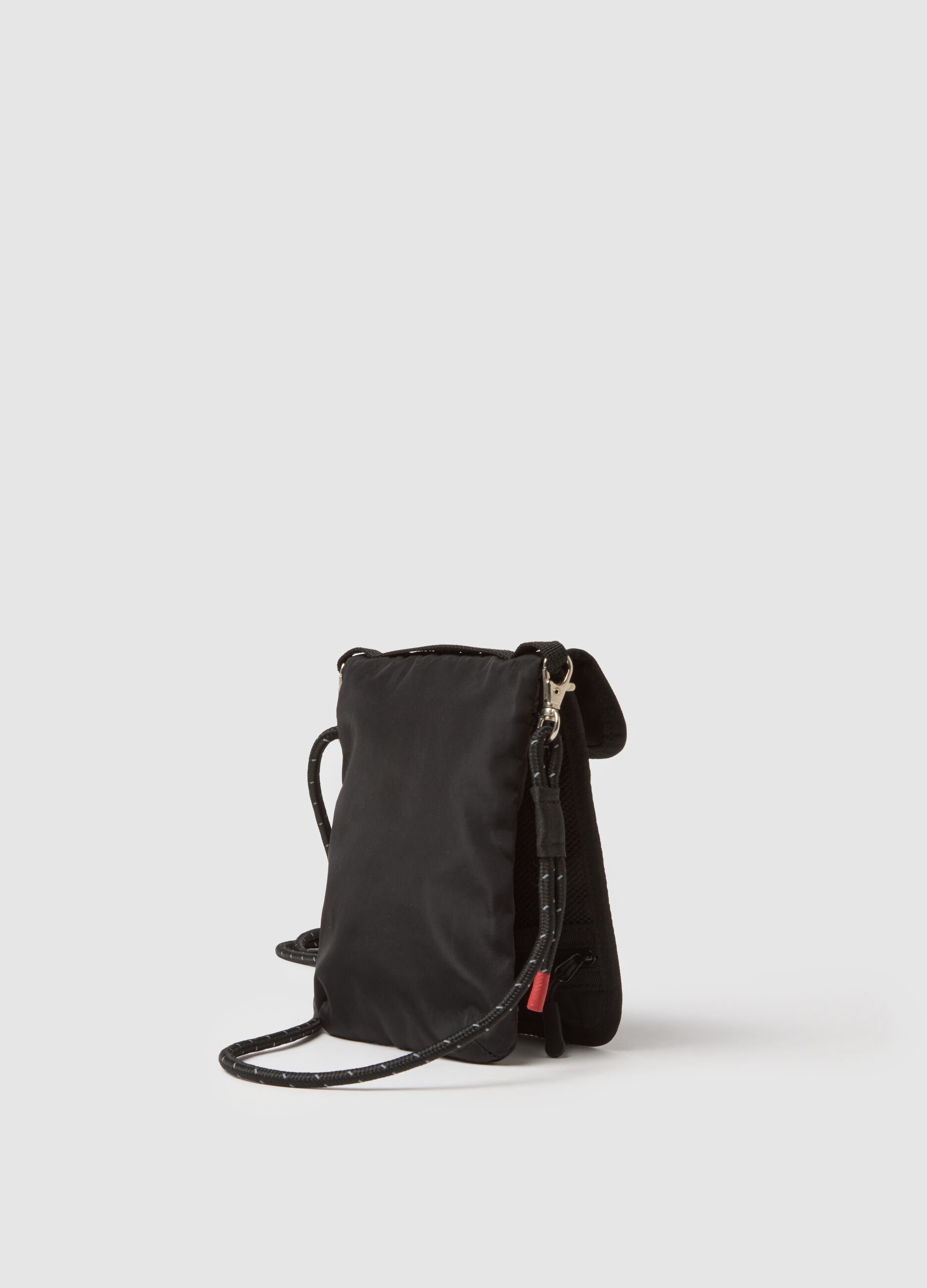 Black utility bag with shoulder strap