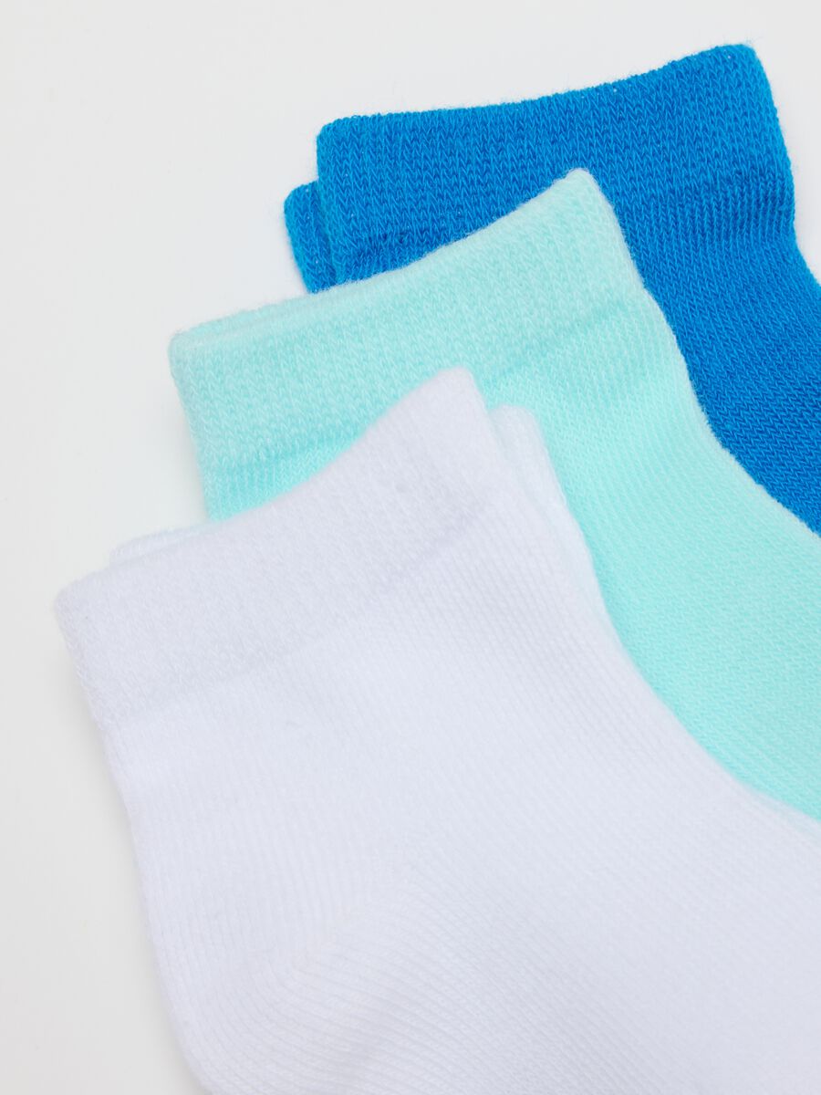 Multipack of comfortable short socks in multicoloured cotton blend for newborns_1