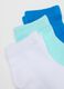 Multipack of comfortable short socks in multicoloured cotton blend for newborns_1