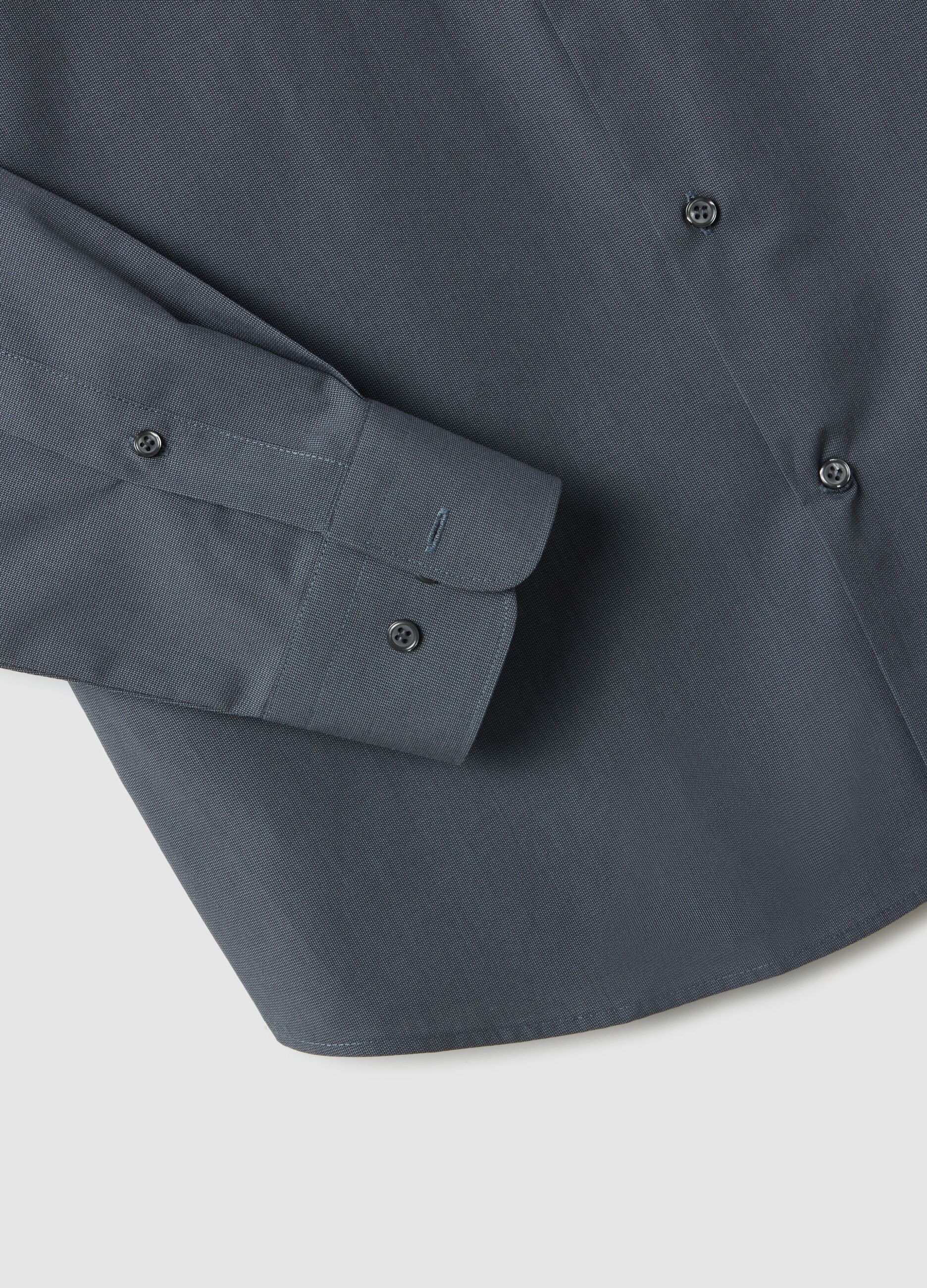 Grey pure cotton regular fit easy iron shirt