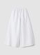 White linen and cotton blend palazzo trousers_3
