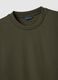 Green crew neck T-shirt in pure cotton regular fit_5