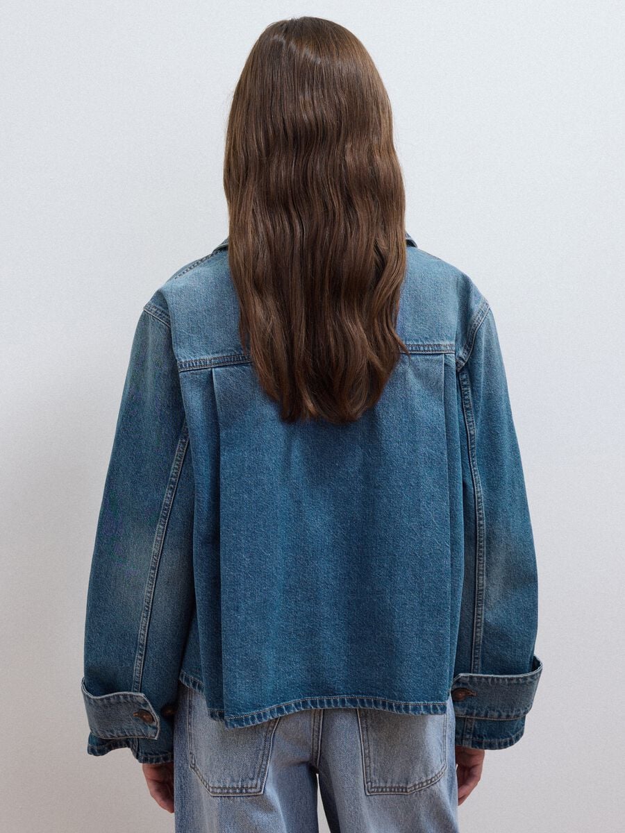 Blue oversized pure-cotton denim jacket_3