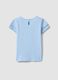 Blue pure cotton short-sleeve T-shirt_1