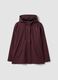 Red rain jacket with zip and hood_4