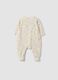 White organic cotton babygrow with print for newborns_1
