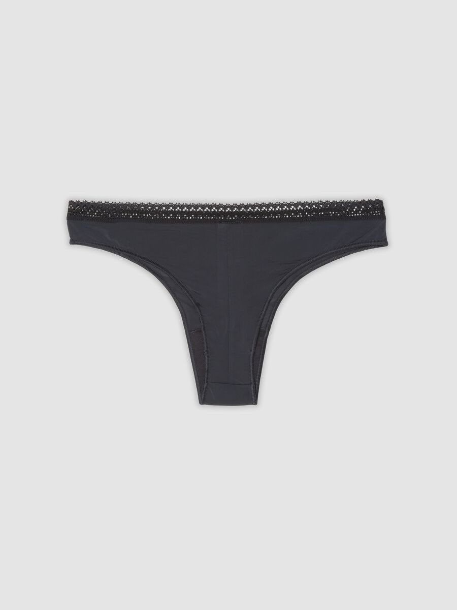 3-pack of multicolour Brazilian briefs with lace trim_6