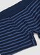 Blue striped organic stretch cotton midi boxer shorts for boys_3
