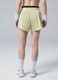ALTAVIA COURT yellow pleated sports shorts in stretch fabric with removable inner short_3