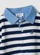 Blue striped stretch-cotton polo with classic collar_3