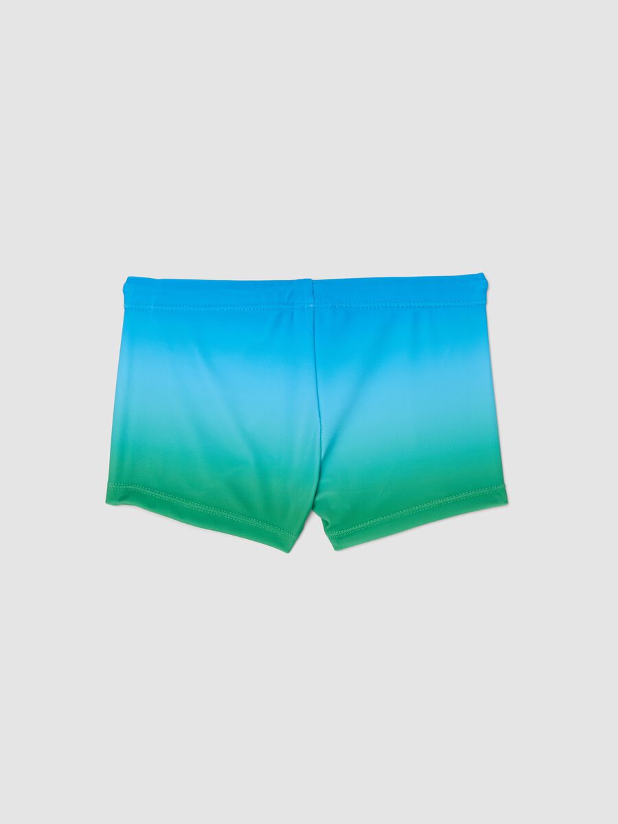Blue stretch swim shorts_1