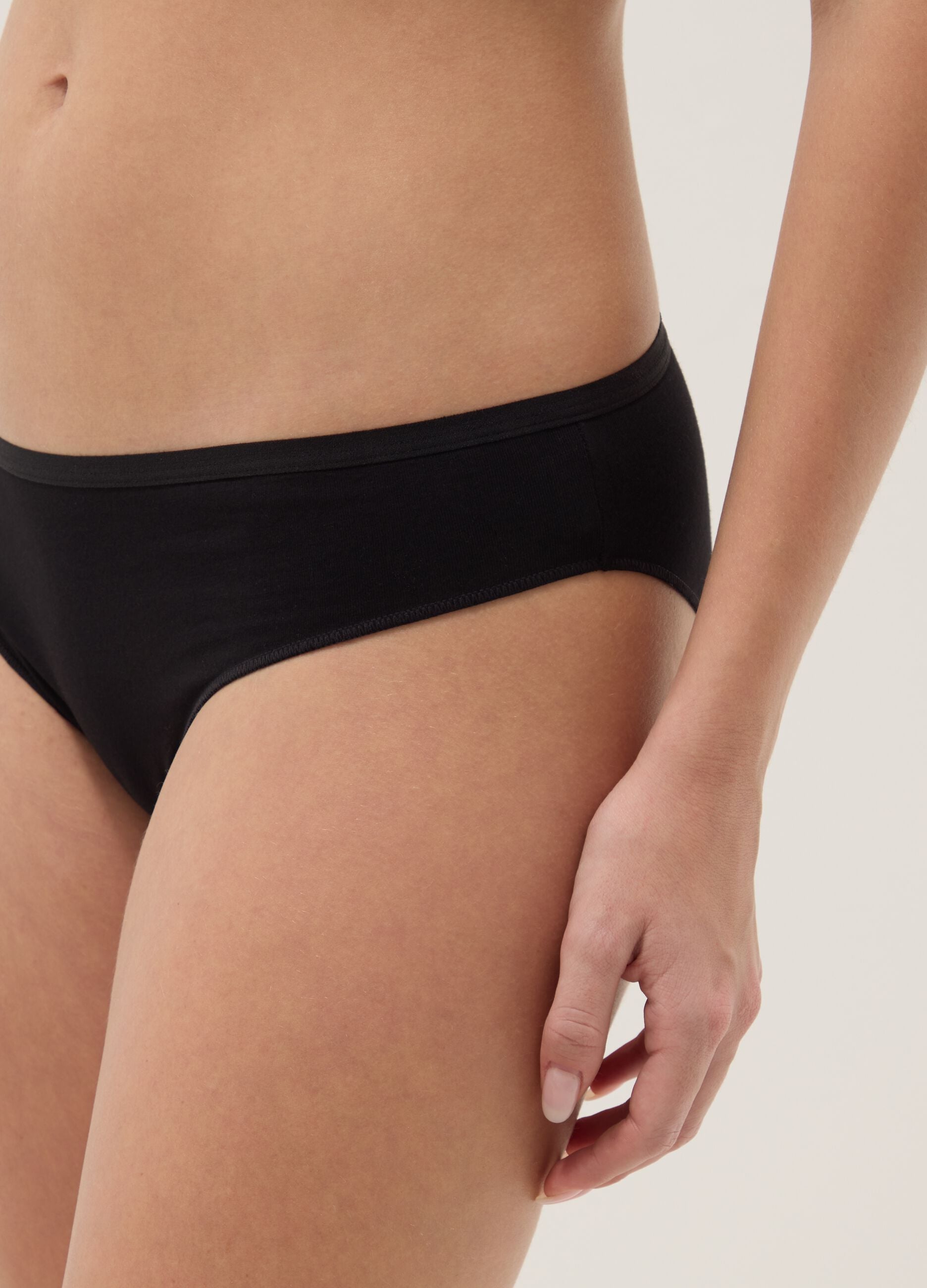 Multipack of stretch cotton multicolour regular fit briefs