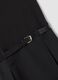 Black stretch viscose dress with structured high neckline_1