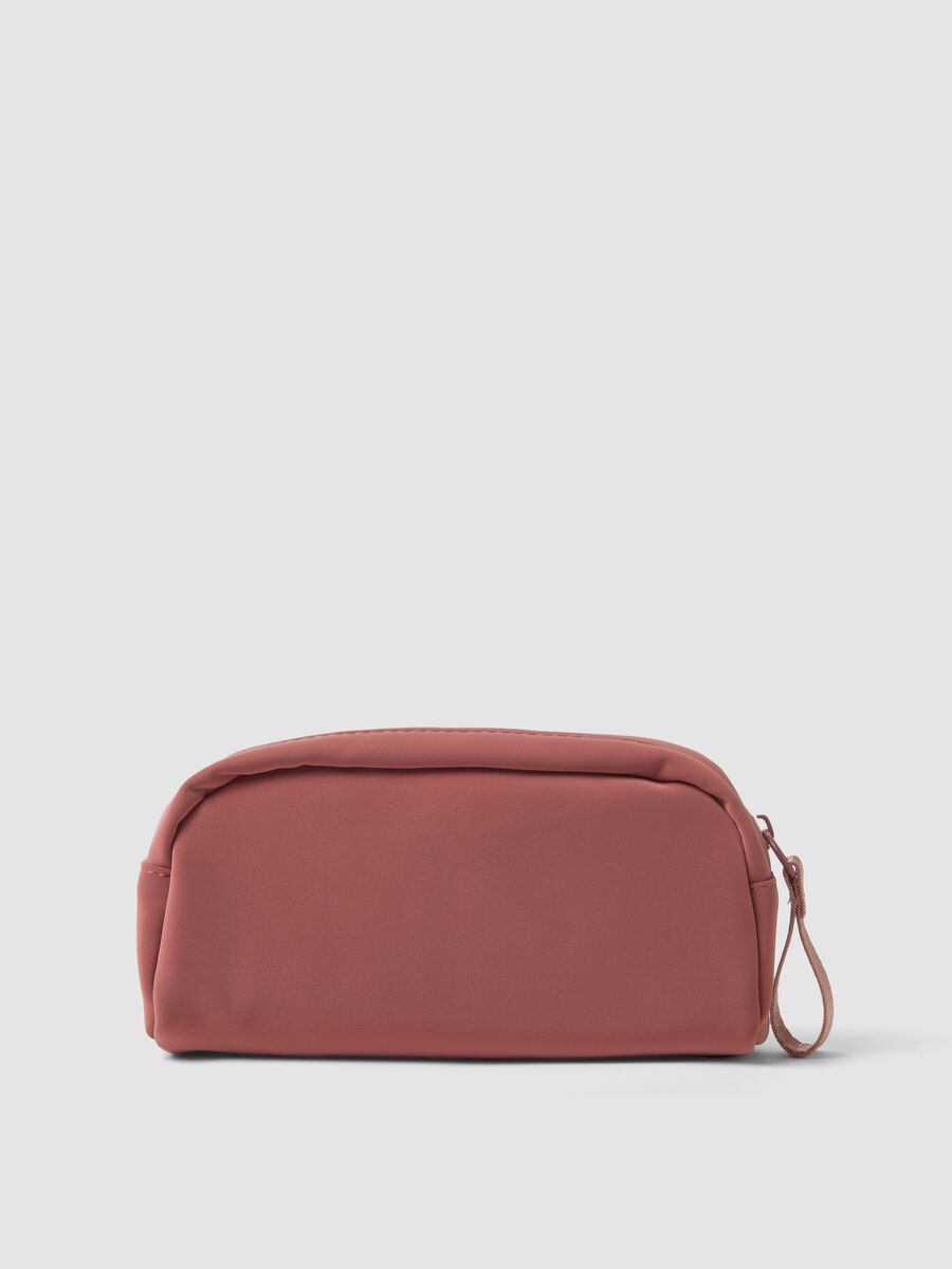 Pink zip wash bag with wrist strap_1