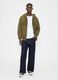 Green cotton blend zip-up hoodie_2