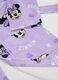 Purple pure cotton hooded Minnie print bathrobe_2