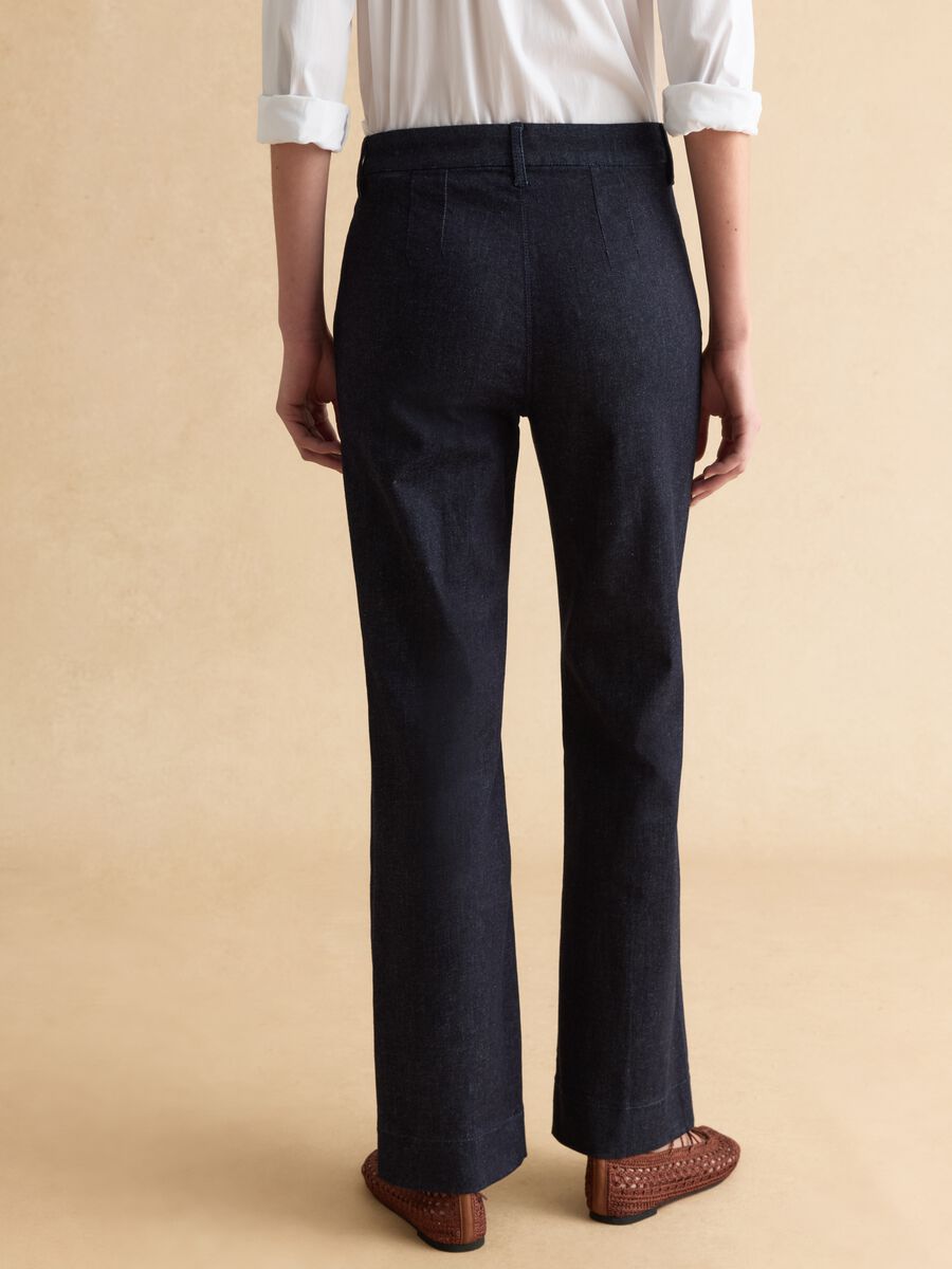 Pantaloni chino in misto cotone blu slim fit_2