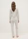 Grey striped pure cotton pyjamas with regular fit_2