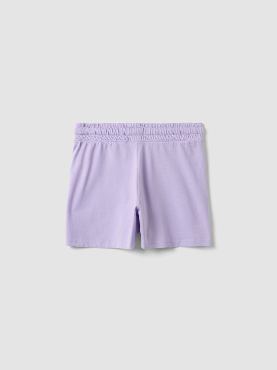 Girls&rsquo; purple pure cotton regular-fit shorts_4