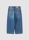 Boys&rsquo; blue oversized-fit jeans in cotton and viscose blend_1