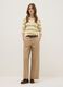 Regular Fit Multicolour Striped Jumper with Polo Collar_0