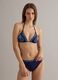 Blue triangle bikini top in stretch fabric_1
