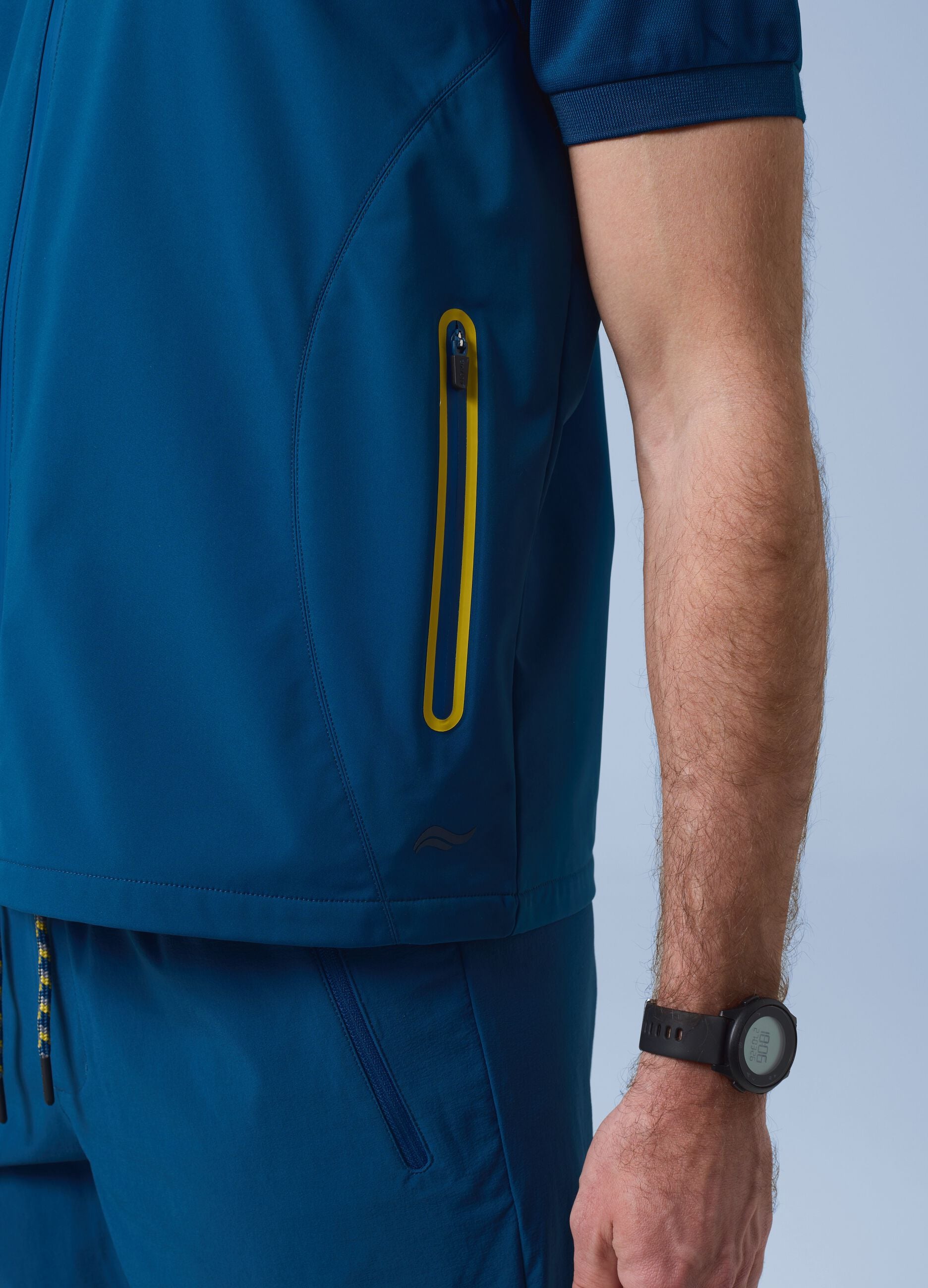 ALTAVIA SAILING blue windproof gilet in stretch fabric with zip