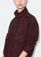 Brown stretch high-neck jacket, regular fit_1