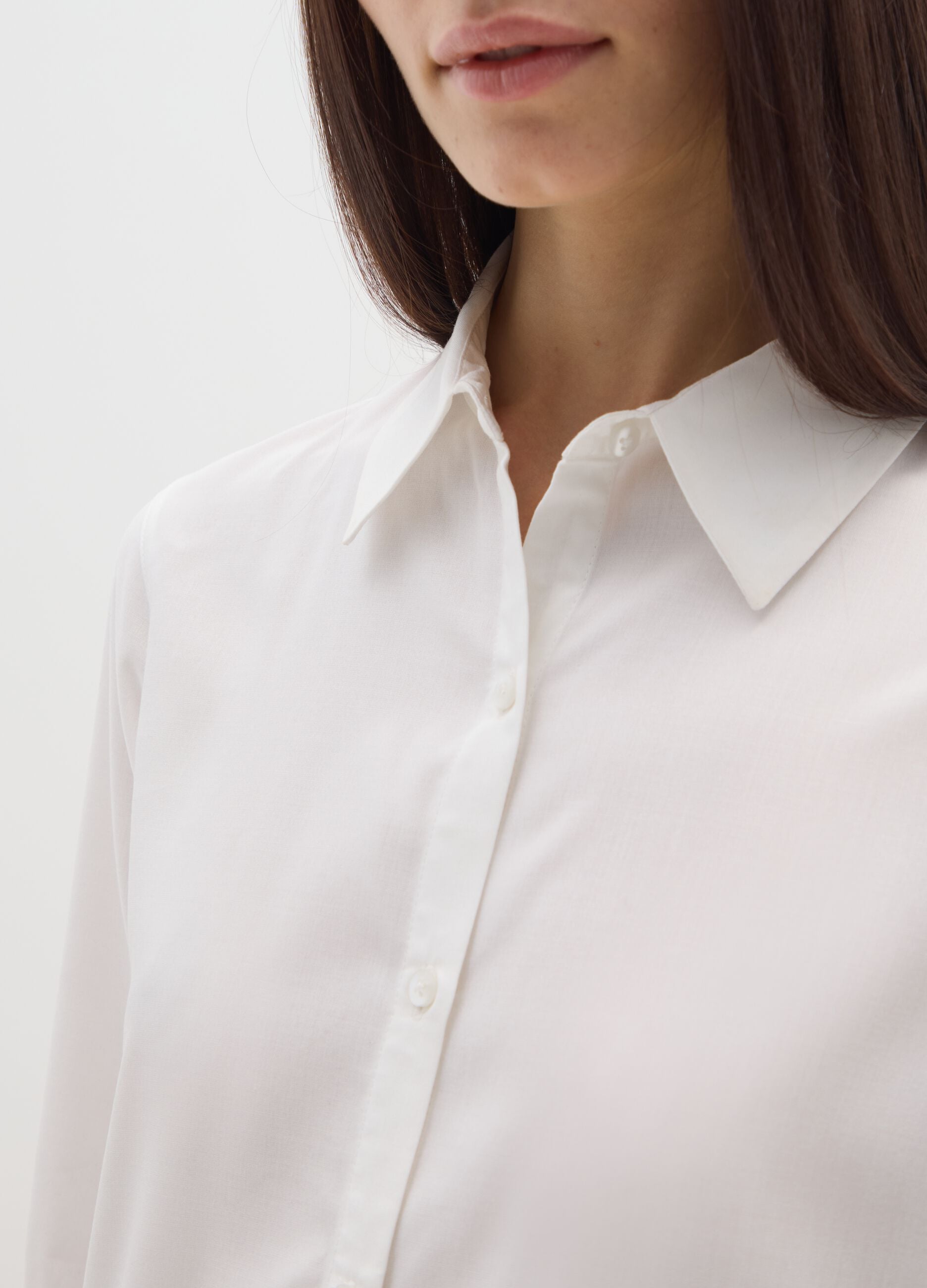 White Regular Fit Blouse