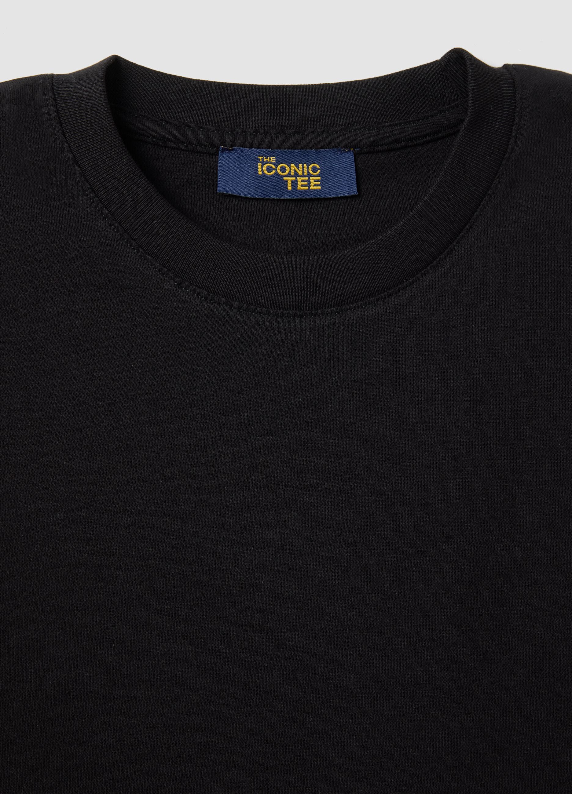Relaxed Fit Black Pure Cotton Short Sleeve T-Shirt