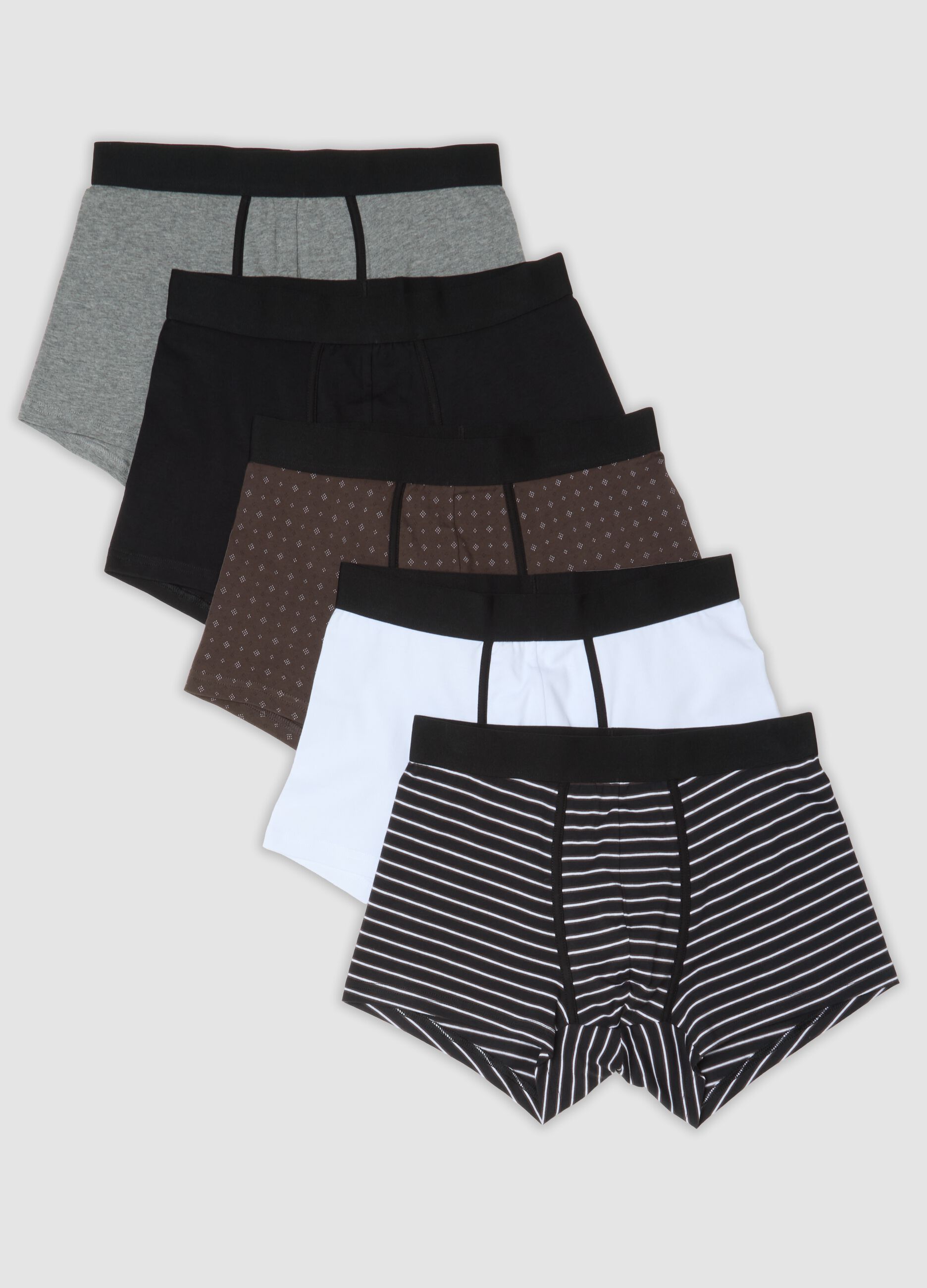 Five-pack of multicolour organic stretch-cotton boxers