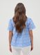 Sky-blue pure cotton broderie anglaise blouse_3