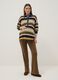 Multicolour maternity long-sleeve polo in stretch cotton_0