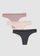 3-pack of multicolour Brazilian briefs with lace trim_4