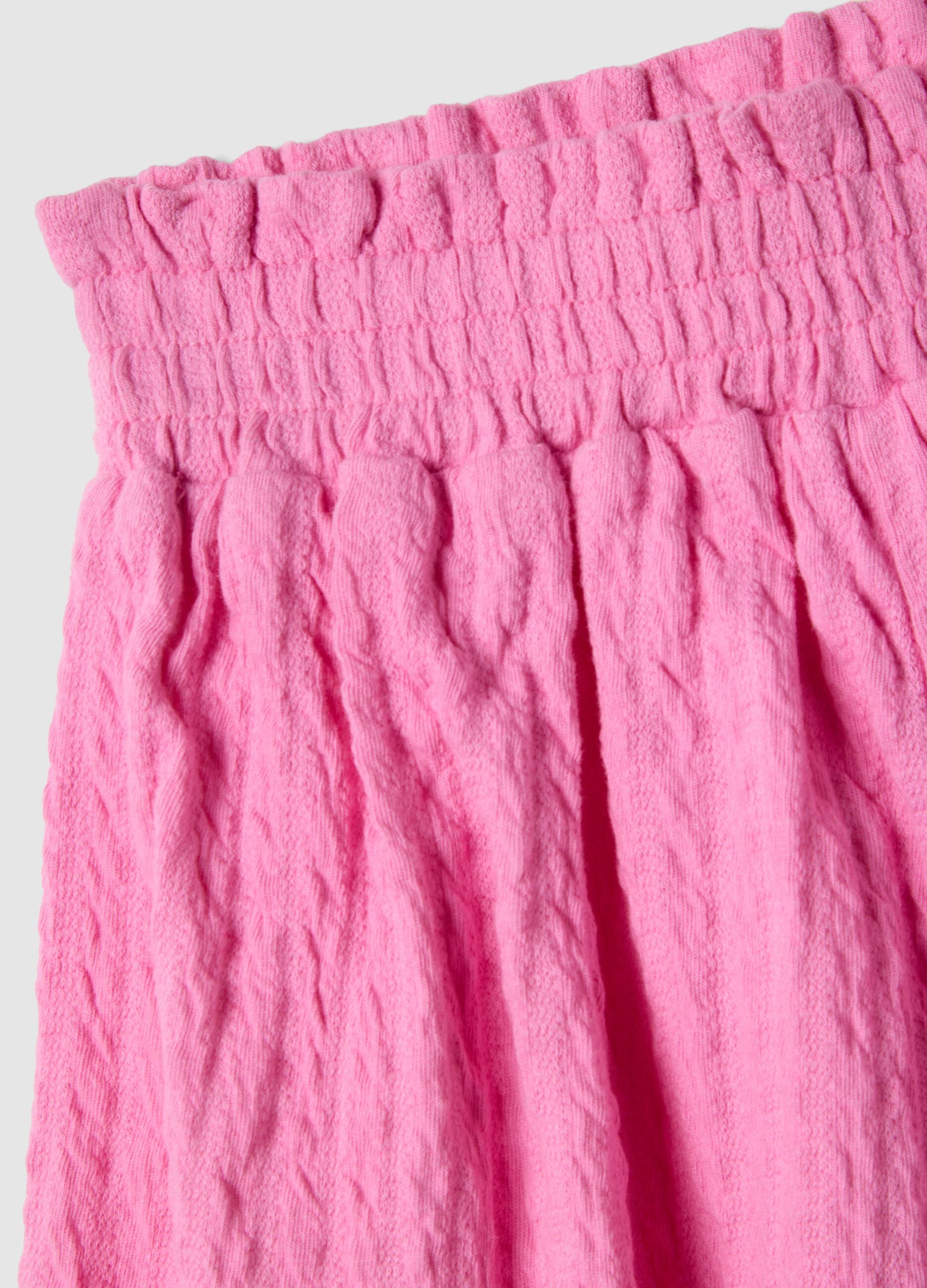 Girls&rsquo; pink stretch cotton shorts, regular fit