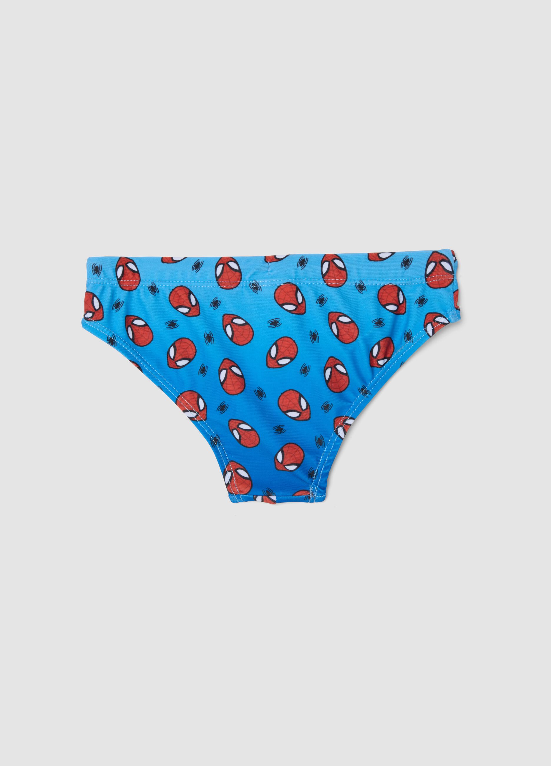 Blue stretch swim briefs for boys