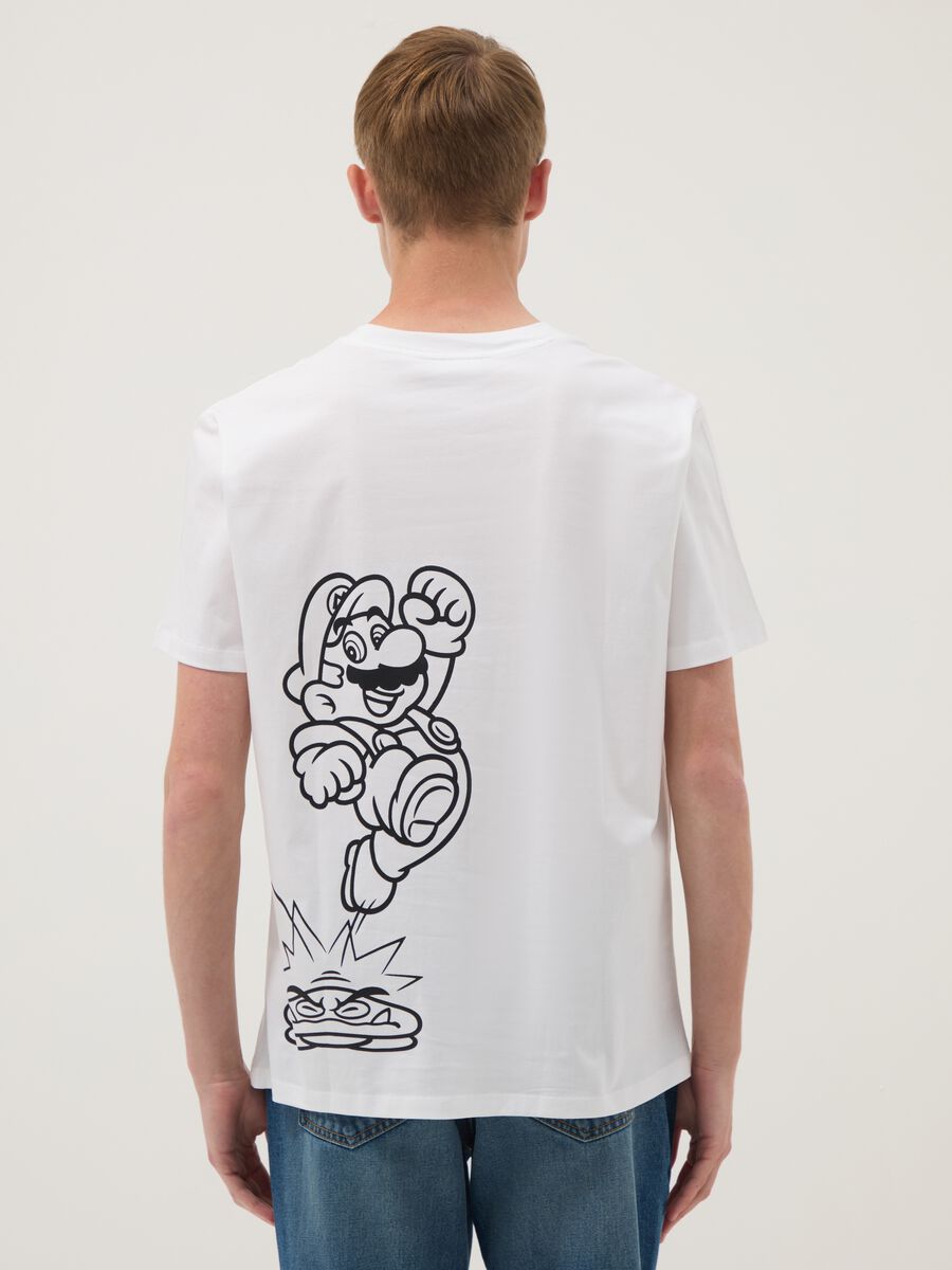 White short-sleeve pure cotton T-shirt, regular fit_3