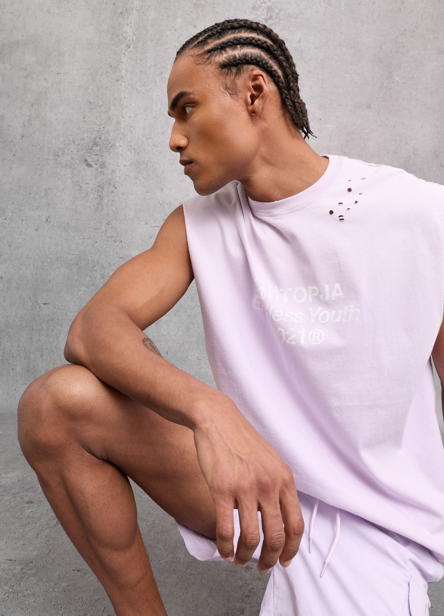 Sunfaded Tank Top Pastel Lilac
