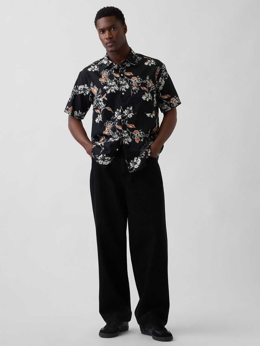 Floral linen and cotton-blend shirt_2