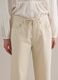 White pure cotton straight-fit trousers with drawstring_3