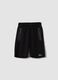Black cotton-blend shorts with elasticated waist_3