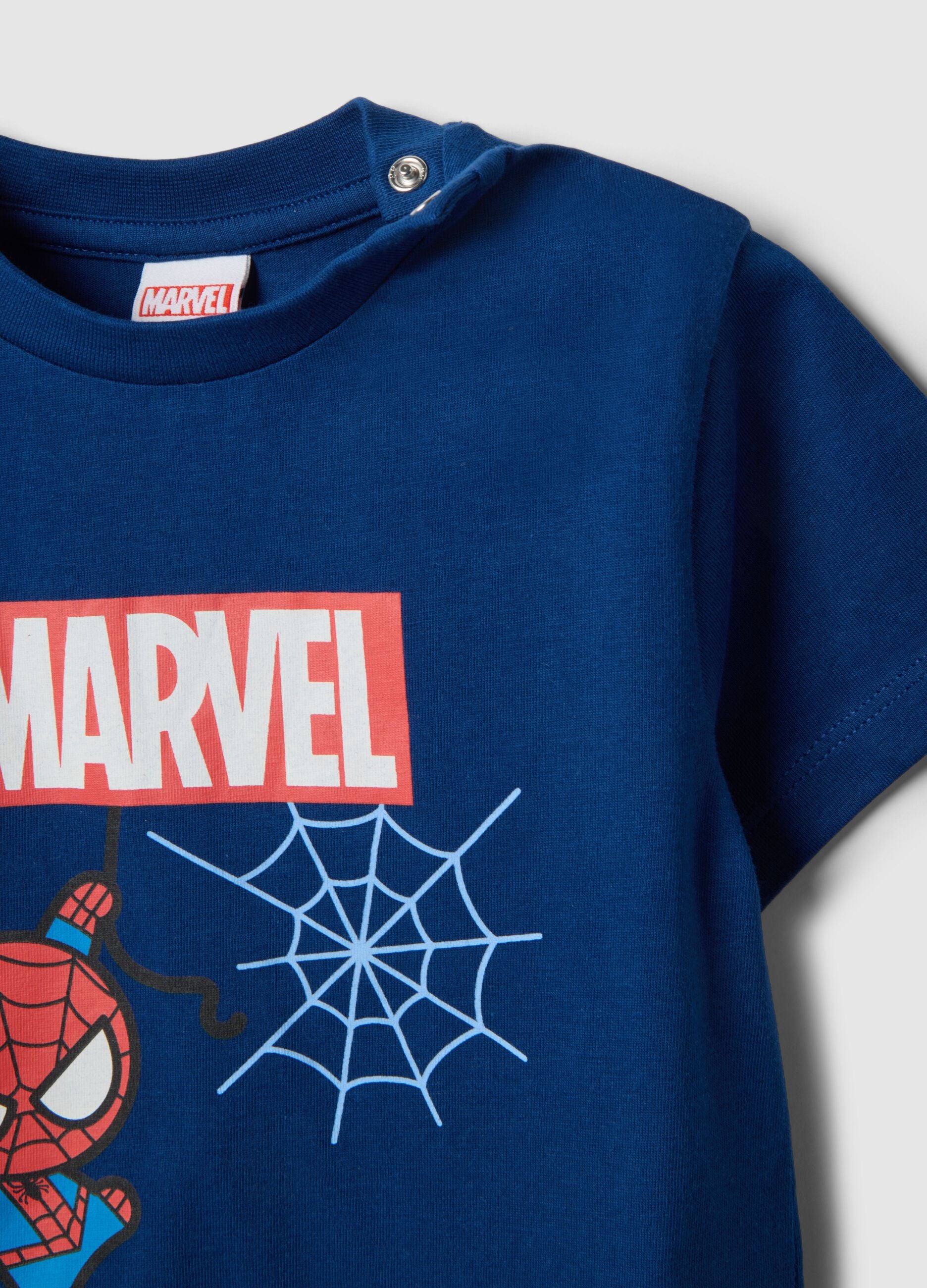 Baby Regular Fit Multicolour Pure Cotton Pyjamas with Spider-Man