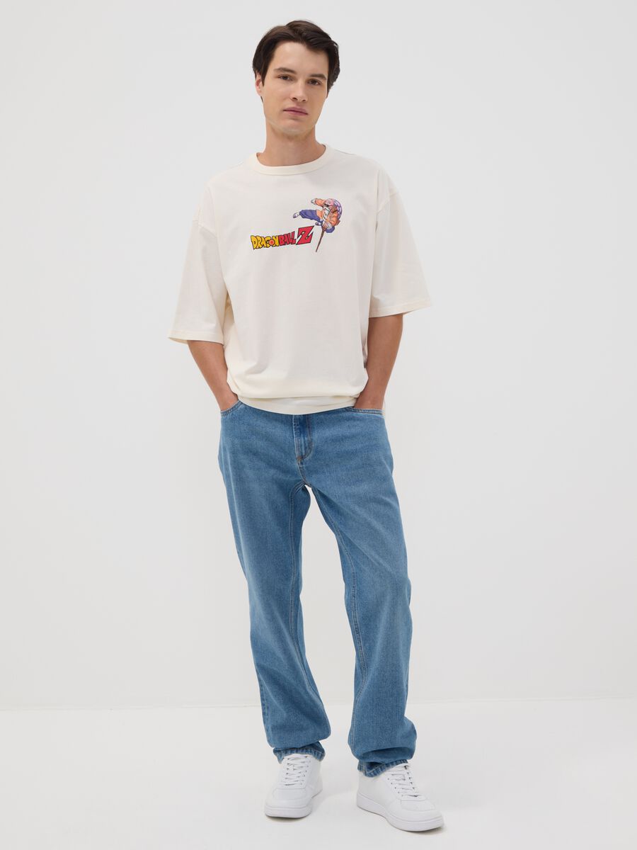 White pure cotton T-shirt with Dragon Ball Z print_1