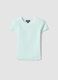 Girls&rsquo; fitted stretch-cotton multicolour striped T-shirt_3