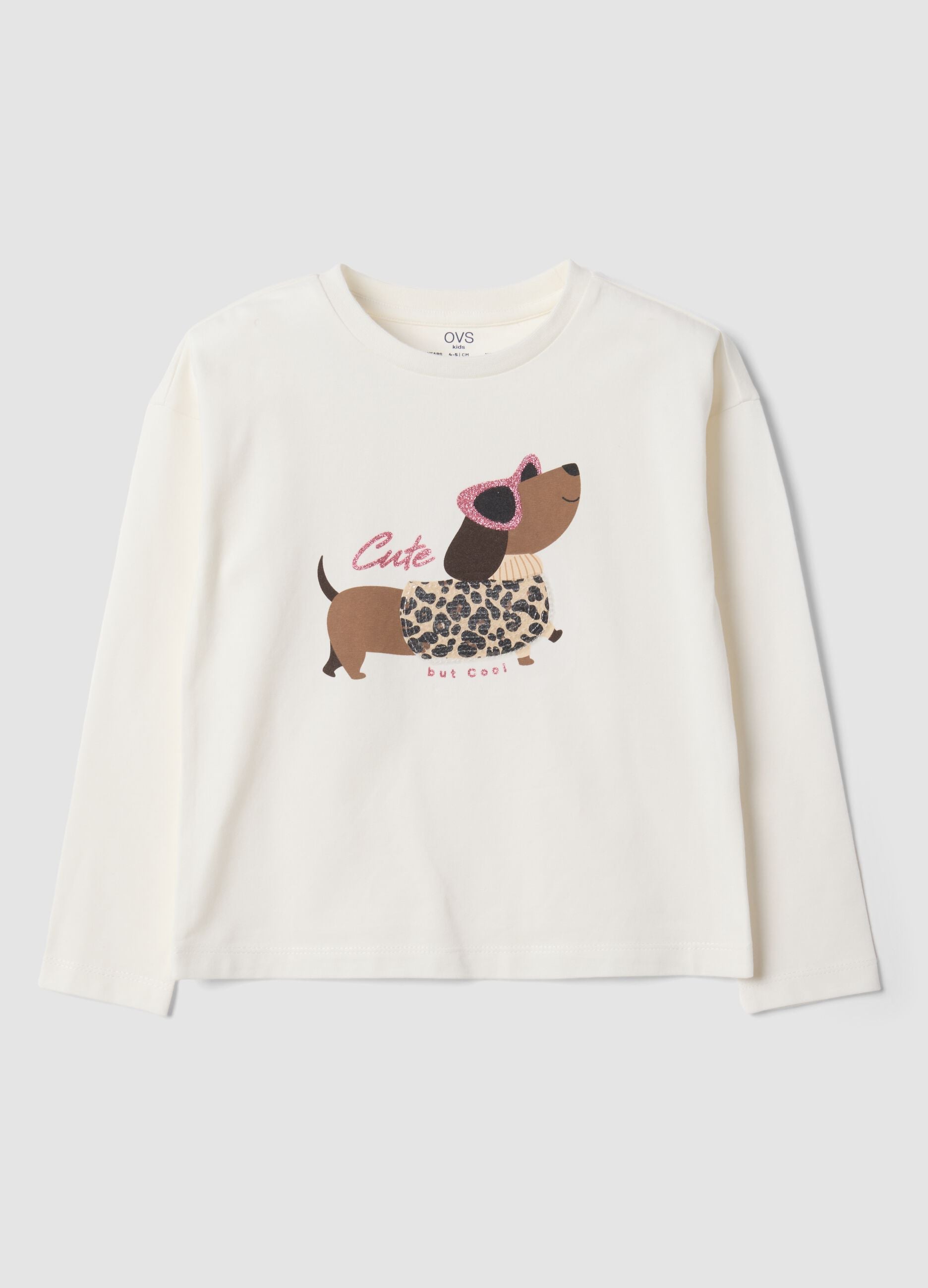 White stretch cotton crew-neck T-shirt