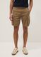 Brown pure cotton regular-fit cargo shorts_1