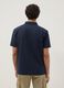Blue short-sleeved stretch polo shirt_3