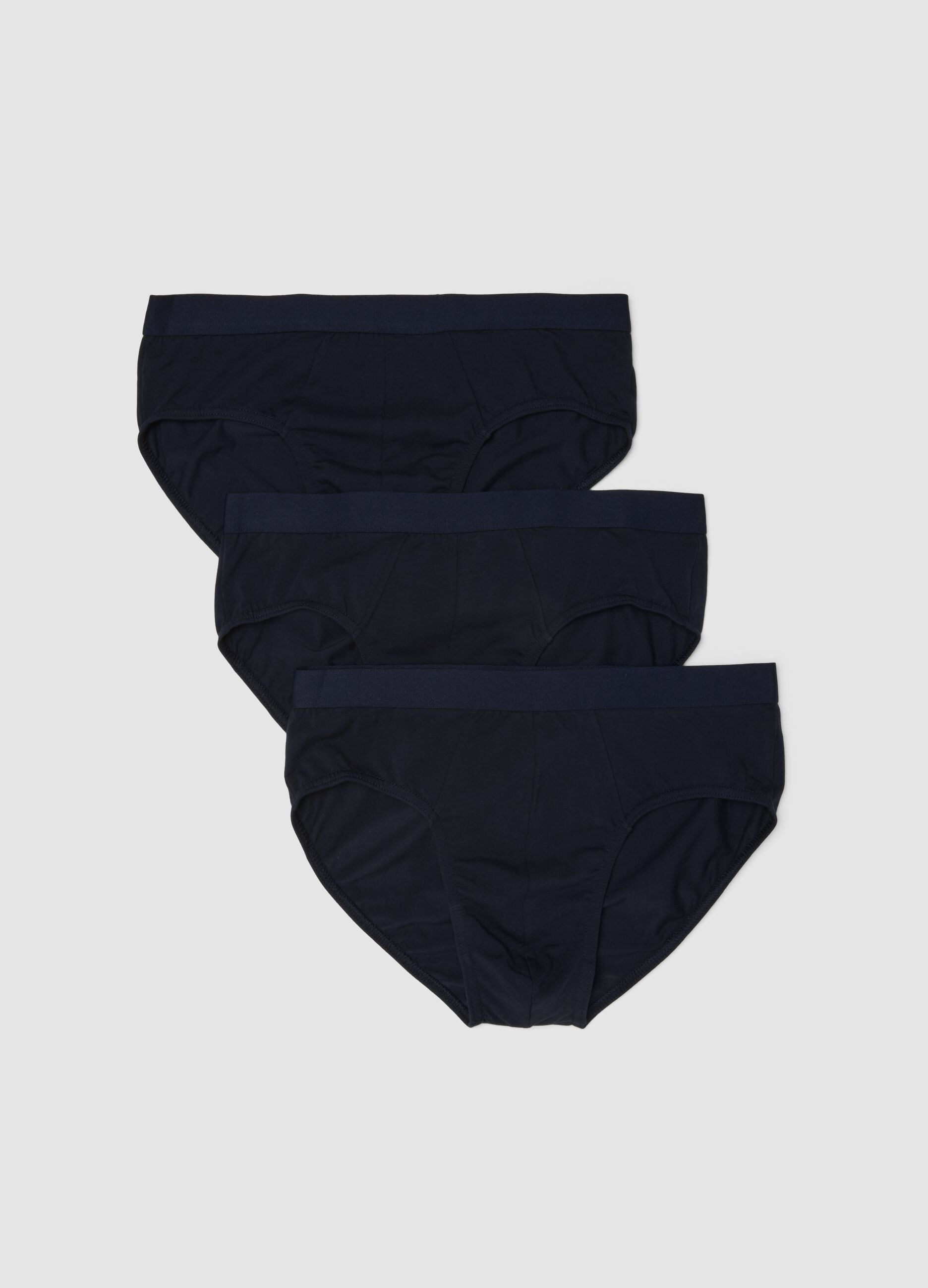 3-pack of blue organic cotton briefs